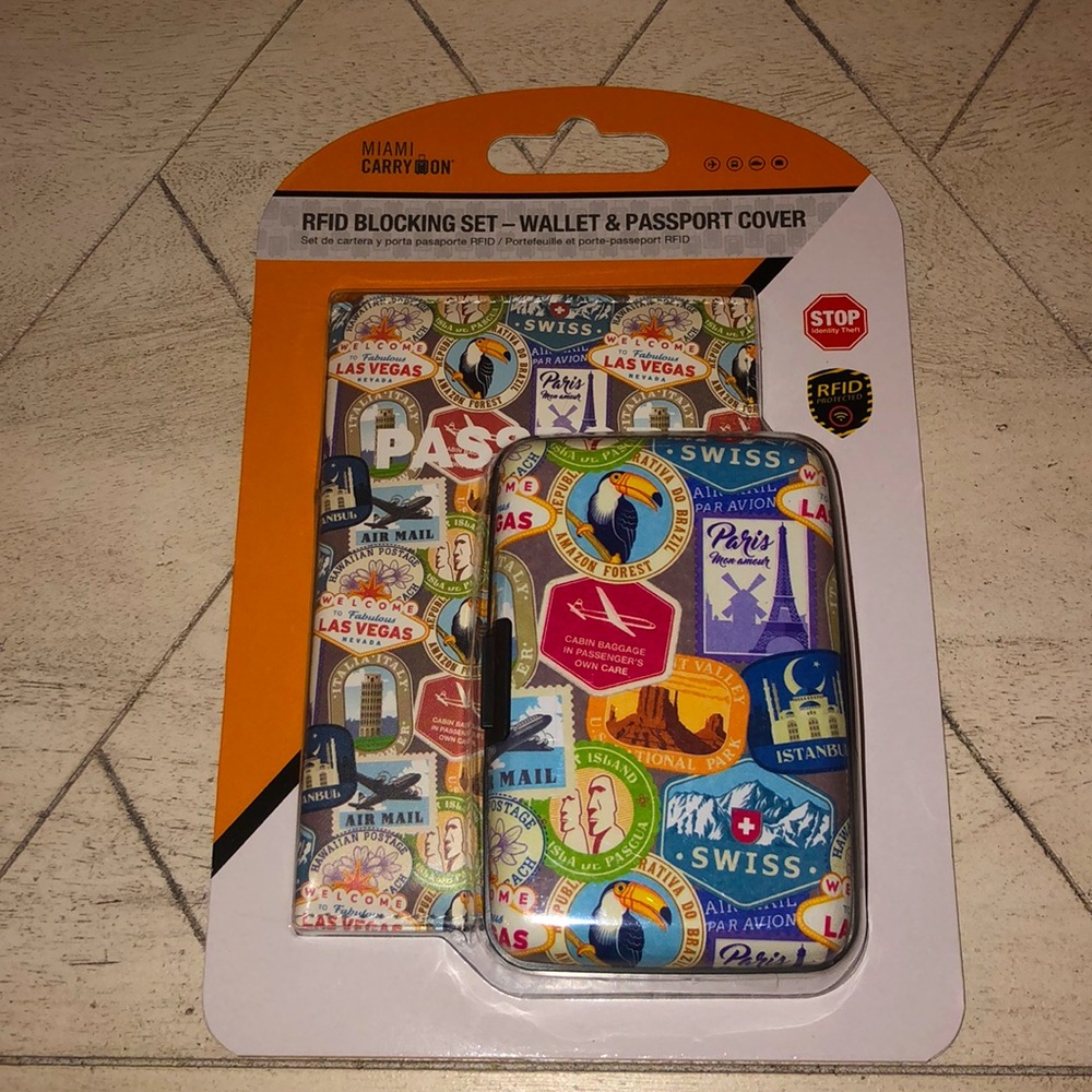 RFID Blocking Set - Passport Cover & Wallet